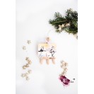 Christmas decoration, mini easel, hand-painted - Golden Christmas
