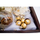 Set CADOU de Craciun - Golden Christmas Delice - glob cu lichen natural