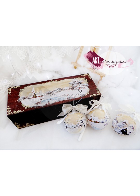 Set Golden Christmas 3x8cm