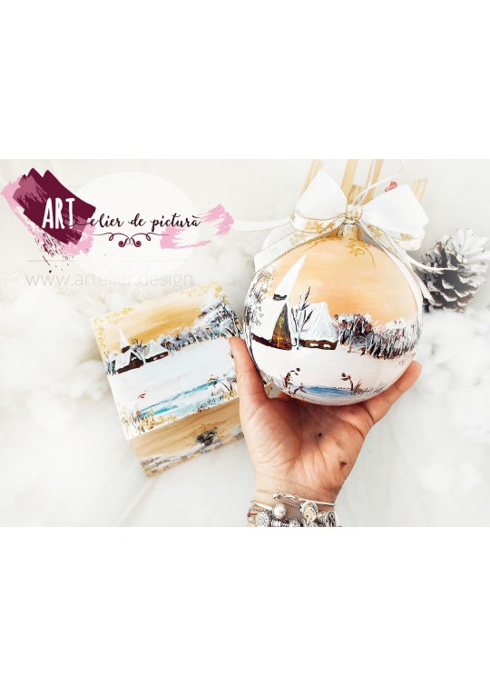 Set Craciun Golden Christmas 1X12CM