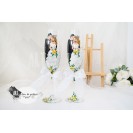 Handpainted wedding glasses "Forever Together"