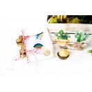 Spring Gift Set for loving ones with garden flowers “Will be fine”, rainbow and Chocolate Bars