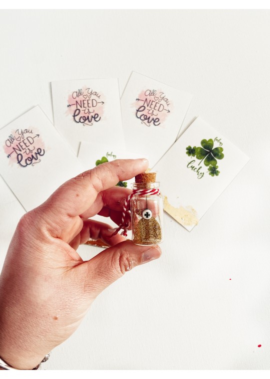 Martisoare lucrate manual, sticluta aurie #unstropdenoroc