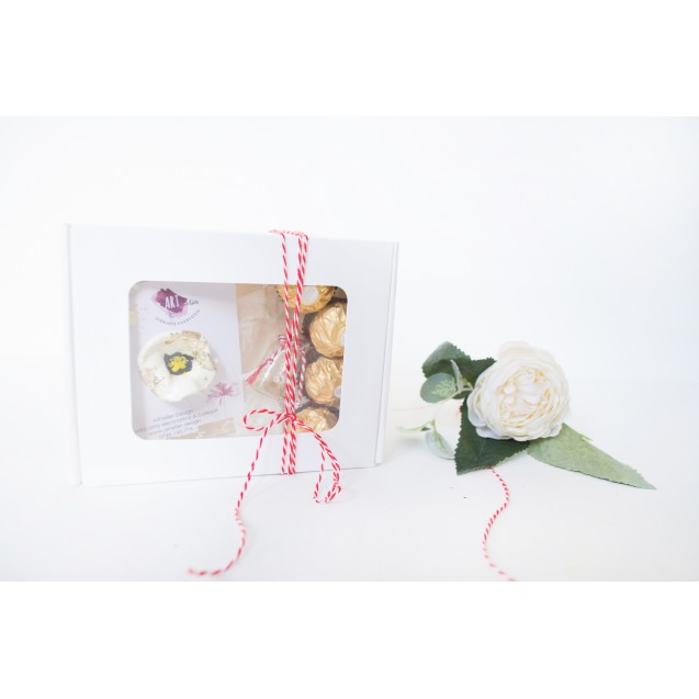 Gift Set for loving ones “Take your time”, Golden Poppy and Chocolate Bars