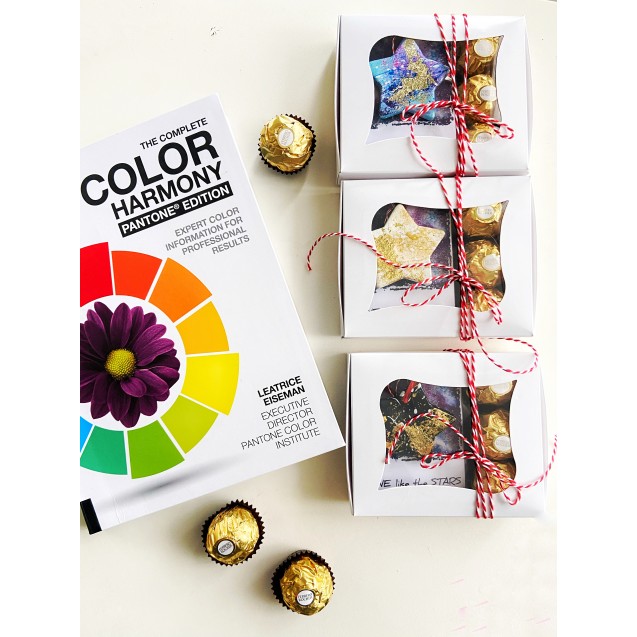 Gift Set for loving ones “Color Harmony”, stars and Chocolate Bars