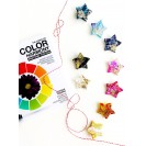 Handmade Clay Trinkets Colored Stars with Golden Foil - Color Hamony - Mint Green