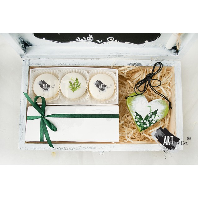 Gift box, handmade - Thank You - Lilly of the valley