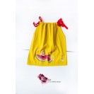 Children's dress, summer, made of recycled cotton, hand-painted - Watermelon