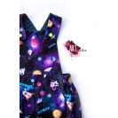 Children and Newborn Jumpsuit, for Summer, Cotton, Navy Blue Colour with Galaxy