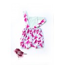 Children and Newborn Jumpsuit, for Summer, Cotton, Mint Colour with Watermelon