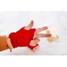 Handmade Fingers Free Gloves, made from Boiled Wool, Old Pink Colour