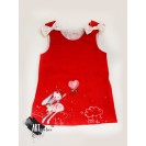 Gift Pack Handpainted Sundress for girls, red with balerina + ARTISTIC KID Painting Set