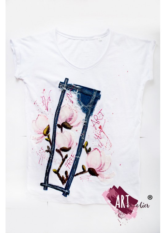 Tricou UPcycled ARTistic Sweet Magnolia