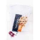 Handpainted T-shirt UPcycled ARTistic Marilyn Monroe