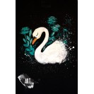 Handpainted T-shirt Swan Dream