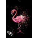 Handpainted T-shirt Flamingo Joy
