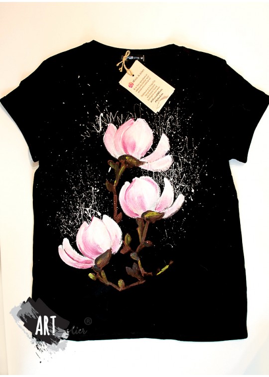 Tricou pictat manual Sweet Magnolia