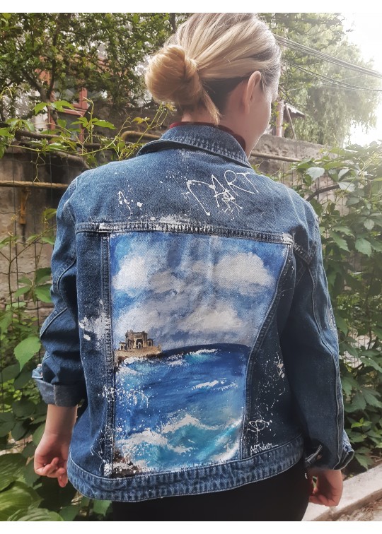 Upcycled Jeans and Jackets - Women- Handpainted - Denim (19)