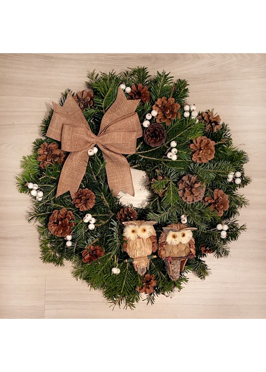 Decoratiuni Craciun Coronita de Craciun din brad natural "La taifas"